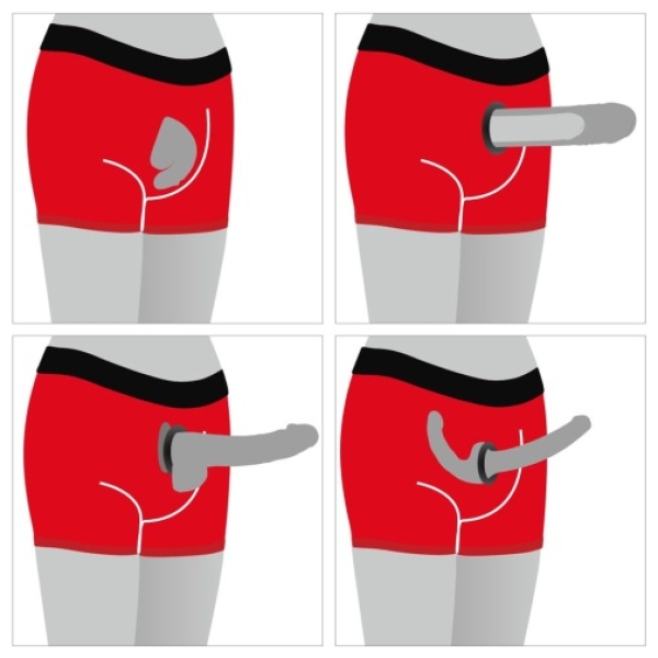 5 Sensational Reasons to Try the Chic Strap-On Shorts in Bold Red - M/L
