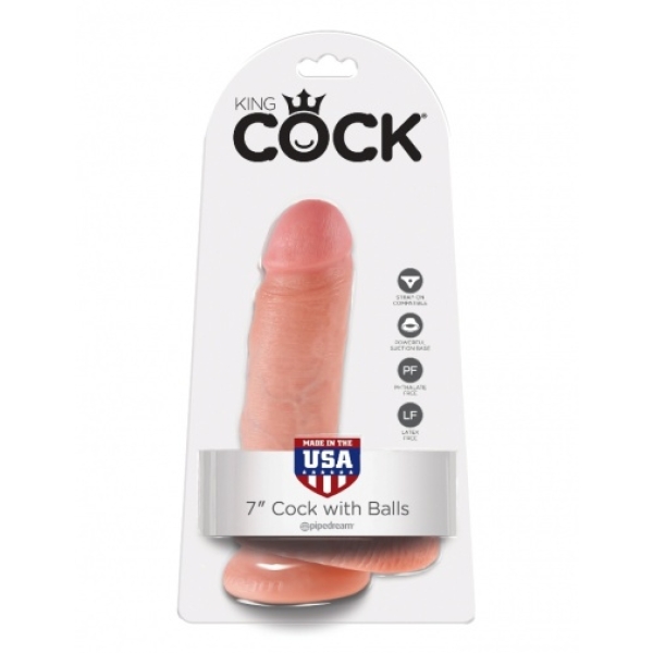 7 Sensational Inches of Realistic Pleasure - Cock 7" with Balls in Flesh