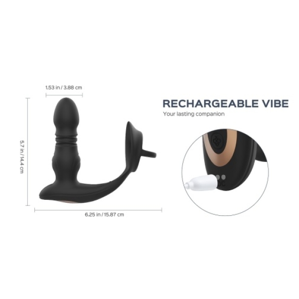 "7 Mind-Blowing Pleasures: Cyrus Thrusting Prostate Massager with App Control"