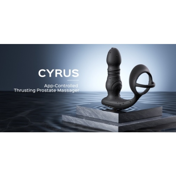 "7 Mind-Blowing Pleasures: Cyrus Thrusting Prostate Massager with App Control"