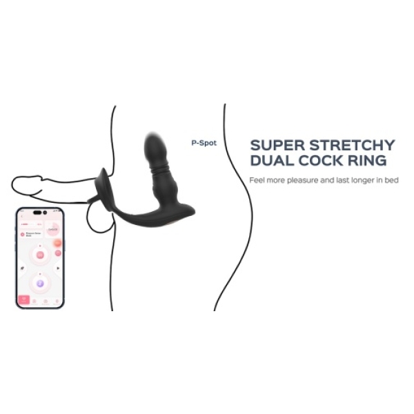 "7 Mind-Blowing Pleasures: Cyrus Thrusting Prostate Massager with App Control"