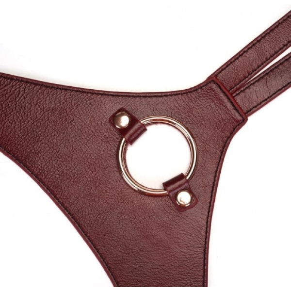 5 Reasons This Wine Red Leather Strap-On Harness Will Elevate Your Playtime