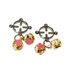 6 Sensational Nipple Grips with Bells for Ultimate Pleasure - Silver