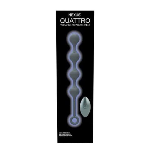 5 Intense Pleasure Modes in Quattro Vibro Beads - Black for Ultimate Satisfaction