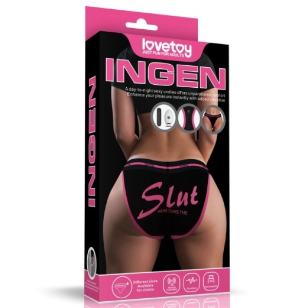 "7 Secret Pleasures: Slut Vibrating Panties L - Black for Ultimate Discreet Fun"