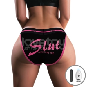 "7 Secret Pleasures: Slut Vibrating Panties L - Black for Ultimate Discreet Fun"