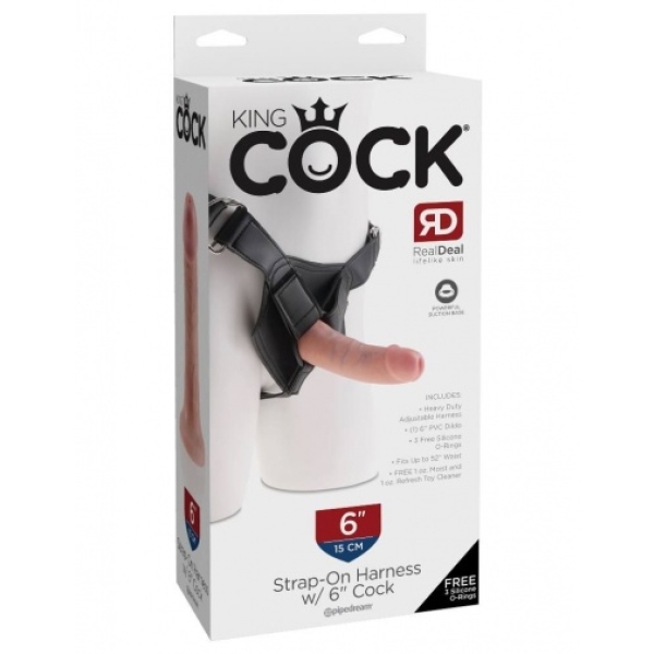 5 Sensational Reasons to Try the Strap-On Harness 6" Cock - Flesh Tonight!