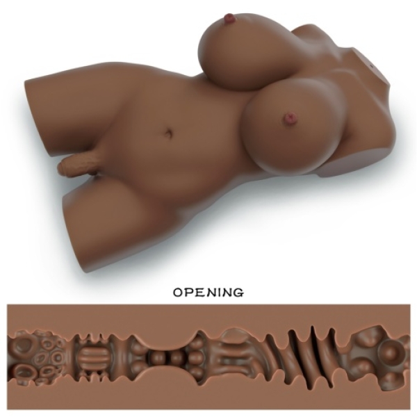5 mind-blowing sensations with Streetgirl's #8 Masturbator in lifelike brown texture