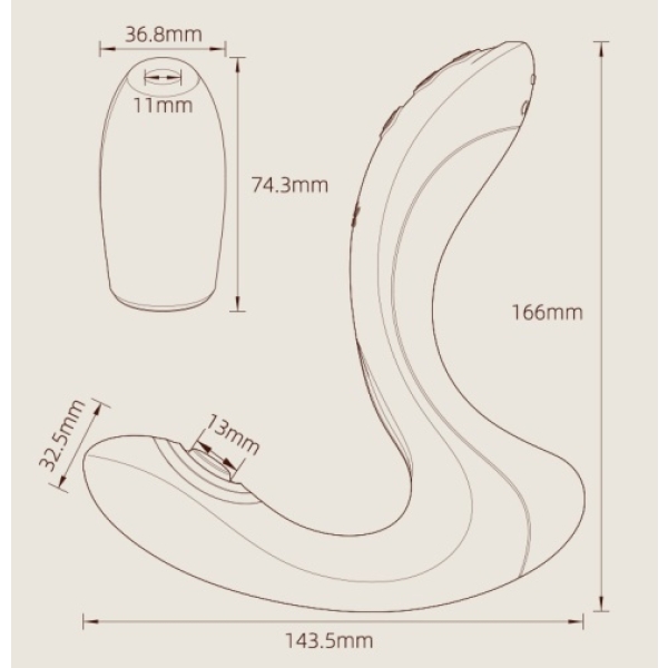 "7 Intense Pleasure Modes in Talis G-Spot PulseWave Vibrator - Ivory White"