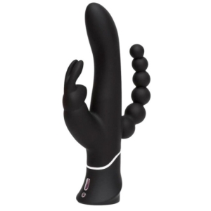 7 Mind-Blowing Pleasure Modes in Triple Rabbit Vibrator - Black