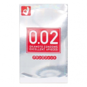 5 Ultra-Thin 0.02EX Pleasure Enhancers for Sensitive Glans Fit (Japan 6-Pack)