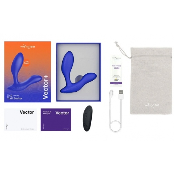 7 Intense Pleasure Modes in Vector Plus Vibrating Prostate Massager - Royal Blue