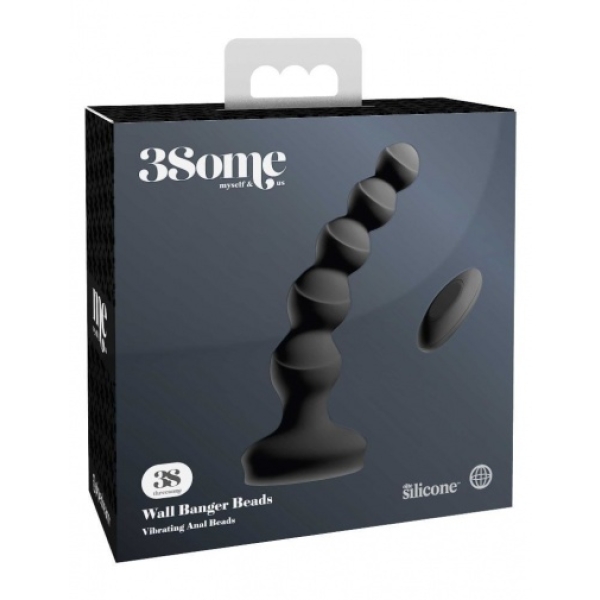 5 Intense Pleasure Modes in Wall Banger Vibro Beads - Black for Ultimate Satisfaction