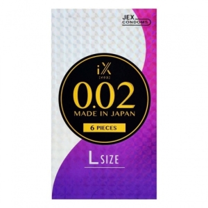 6 Ultra-Thin iX 0.02 PU Condoms for Intense Pleasure – L-Size 6-Pack
